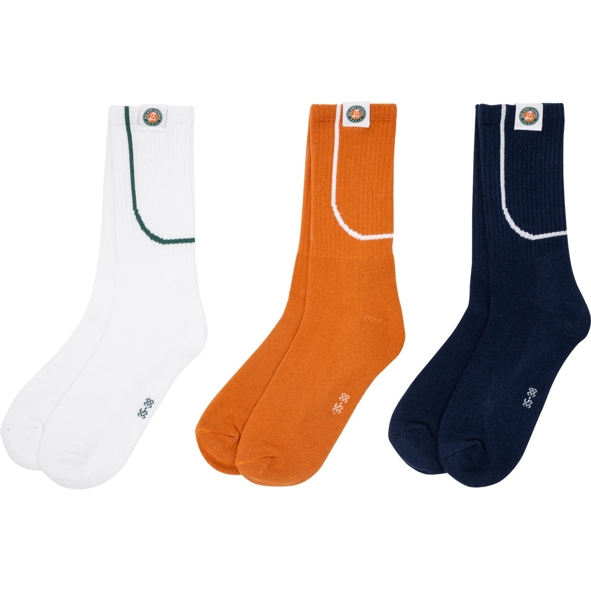 3 Paires de Chaussettes Roland-Garros Sport