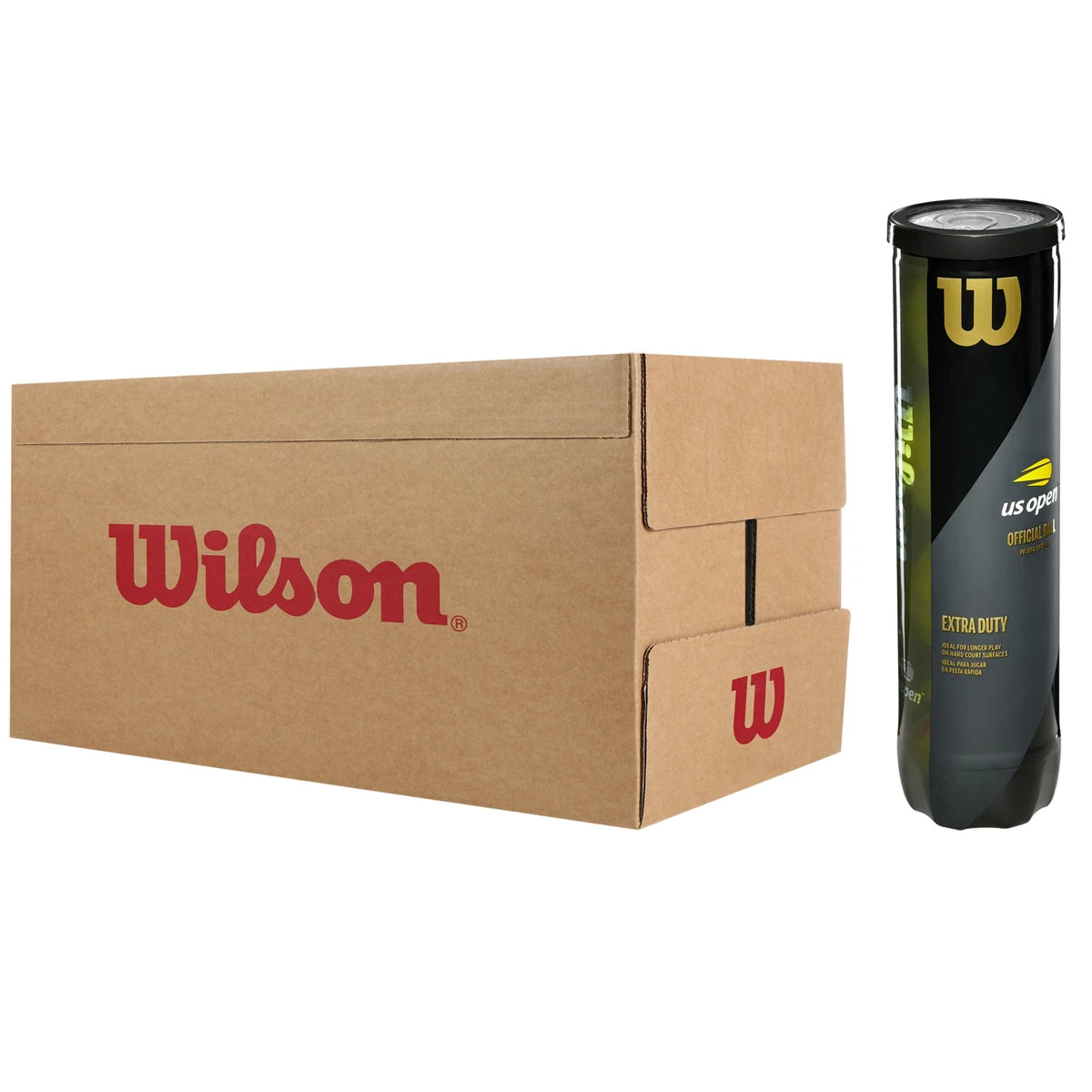 Carton de 18 Tubes de 4 Balles Wilson Us Open