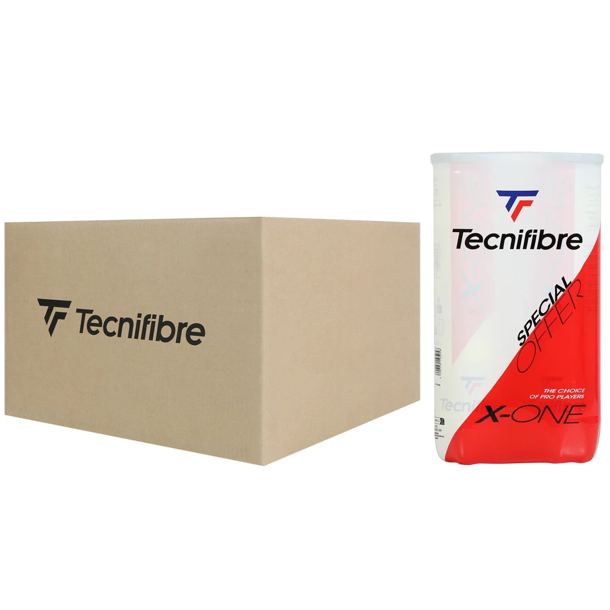 Carton de 18 Bipacks de 4 Balles Tecnifibre X-One