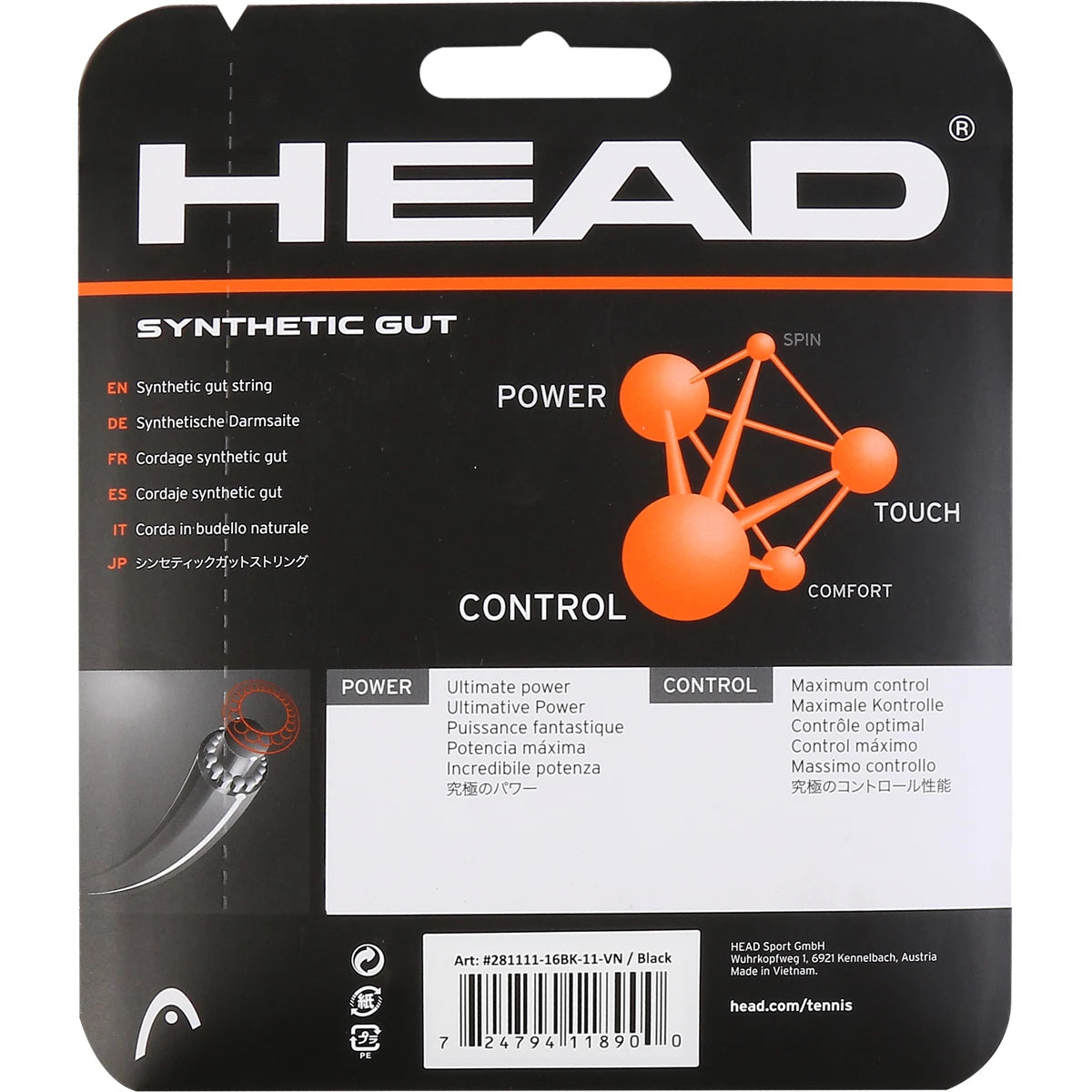 Cordage Head Synthetic Gut (12 Mètres)