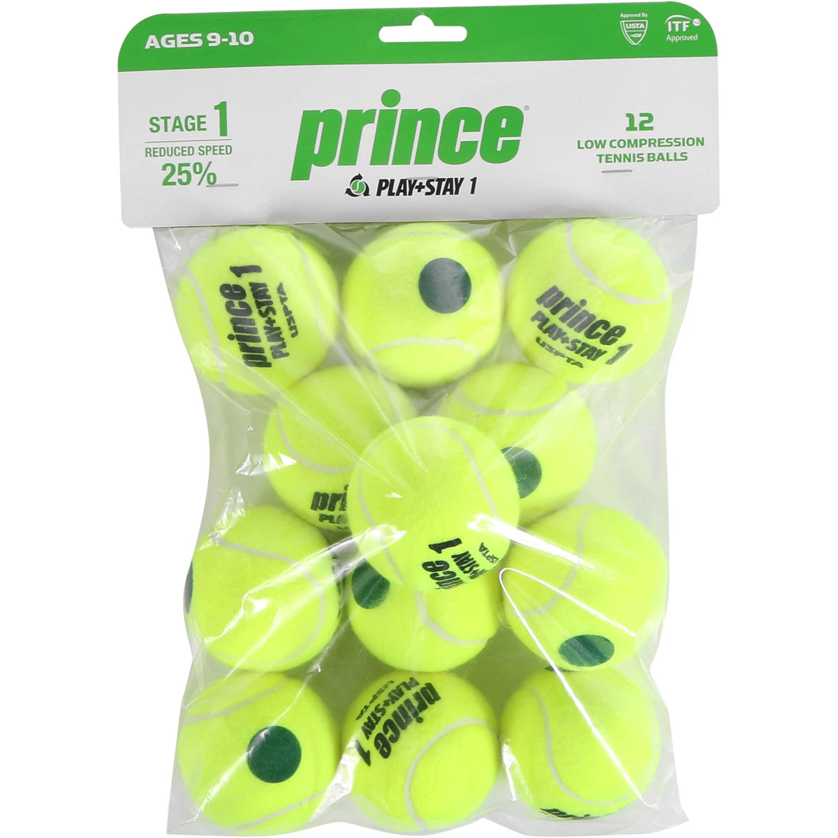 Sachet de 12 Balles Intermediaires Stage 1 Prince