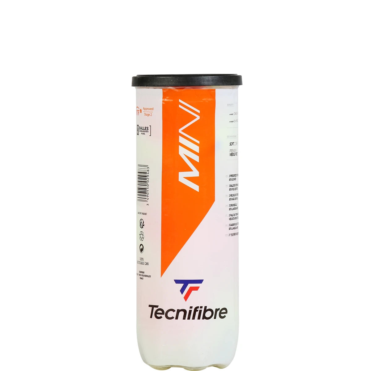 Tube de 3 Balles Tecnifibre Mini Tennis