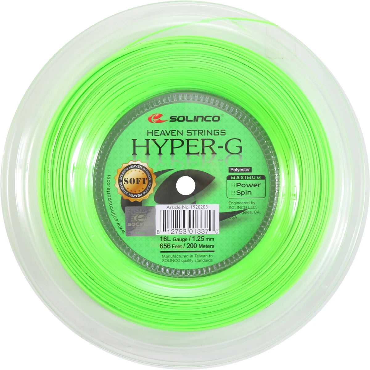 Bobine Solinco Hyper-G Soft (200 Mètres)