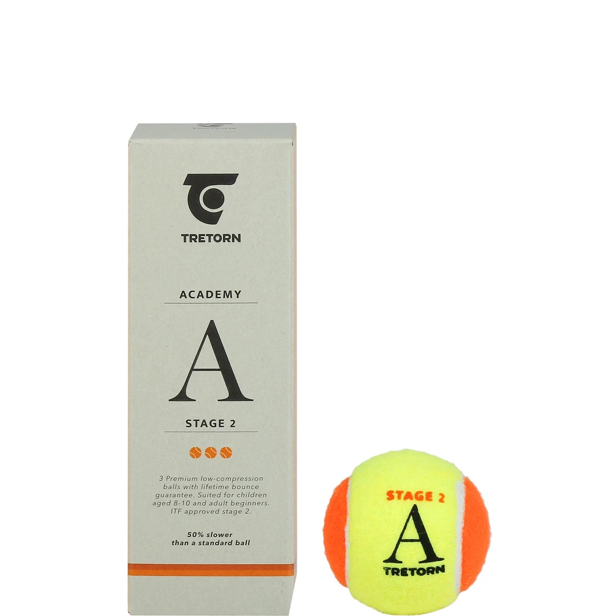 Tube de 3 Balles Tretorn Academy Orange