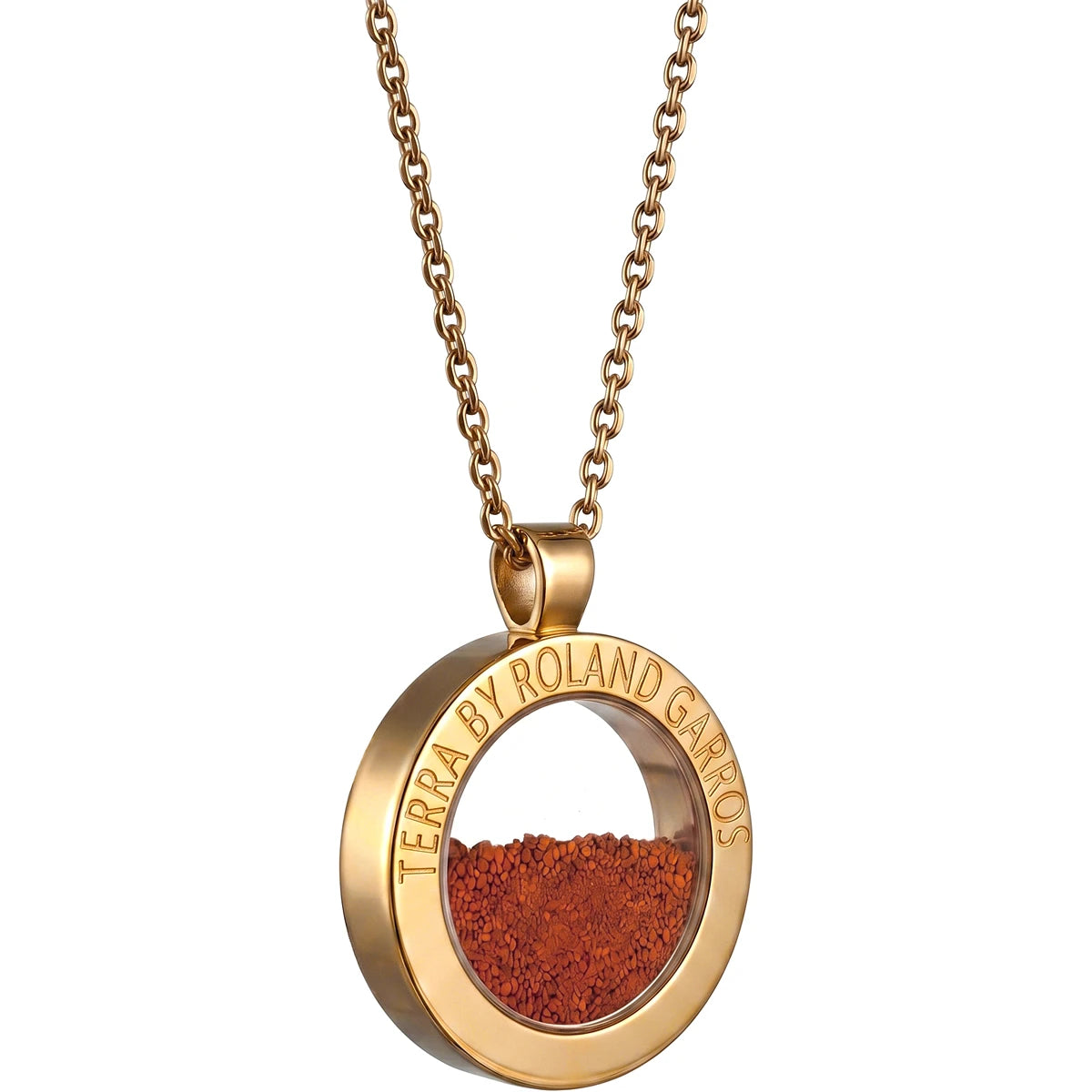 COLLIER ET MEDAILLE TERRA ACCESS ACIER DORE MAT SANS PIERRE PETIT MODELE