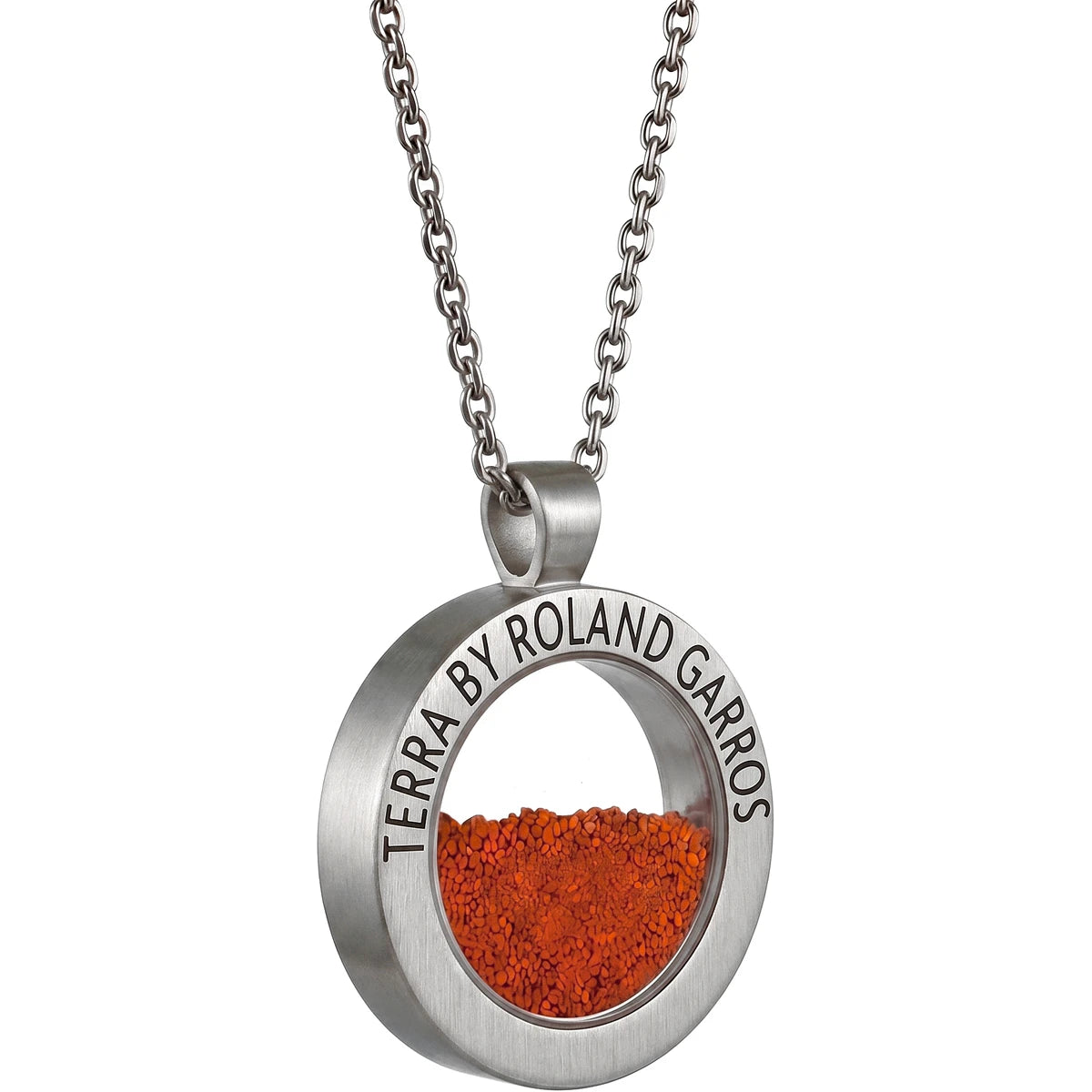 COLLIER ET MEDAILLE TERRA ACCESS ACIER MAT SANS PIERRE GRAND MODELE
