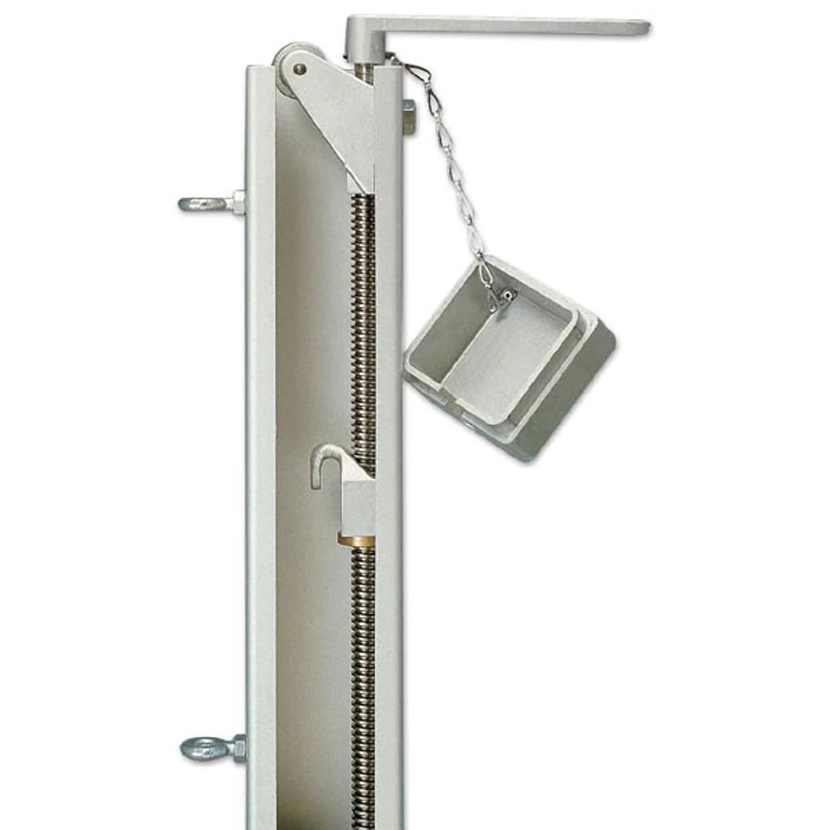 Paire de Poteaux Alu Blanc Tube Carre 80Mm