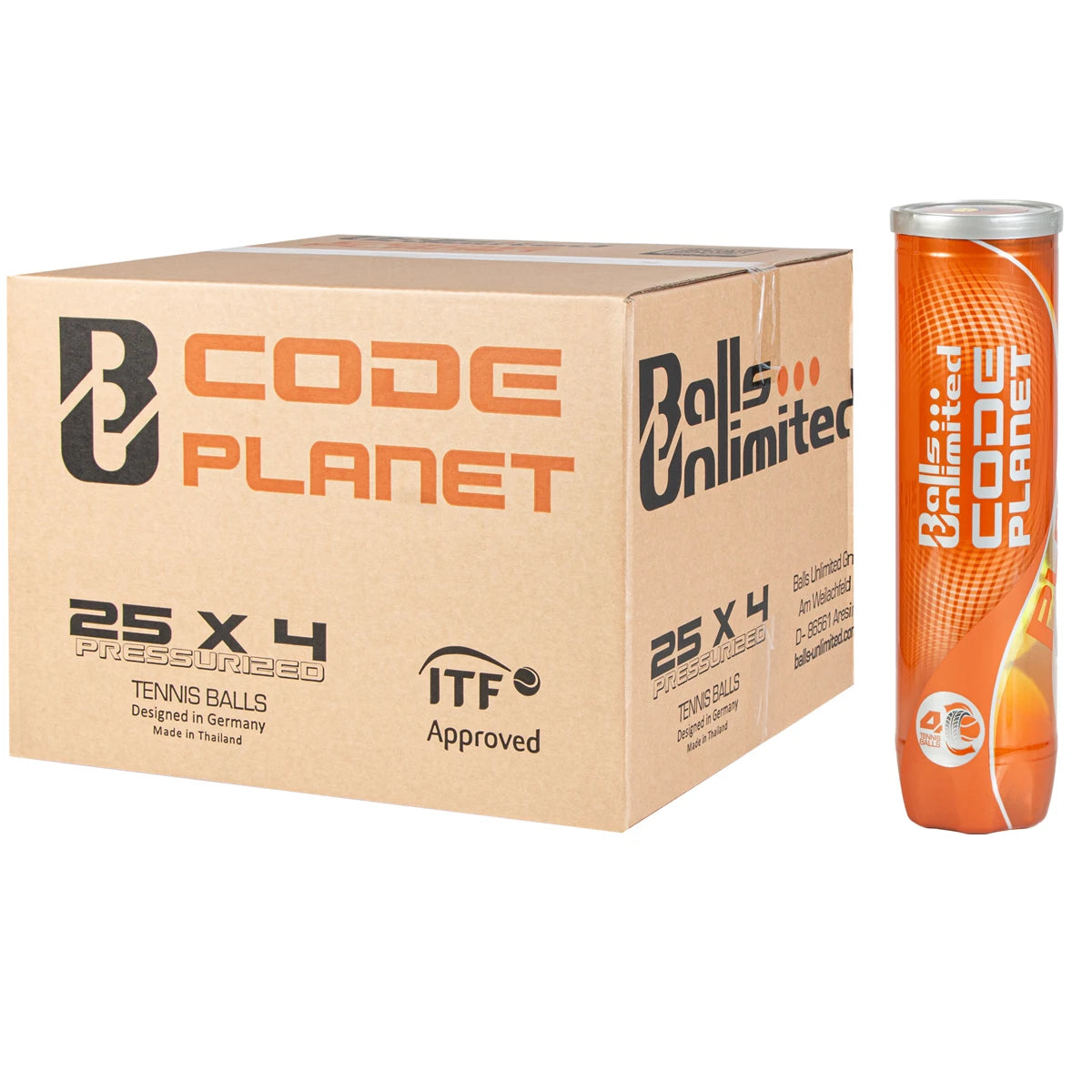 Carton de 25 Tubes de 4 Balles Unlimited Code Planet