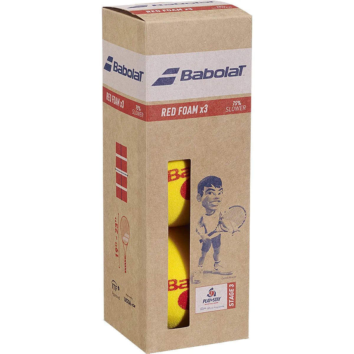 Sachet de 3 Balles Babolat Red Foam