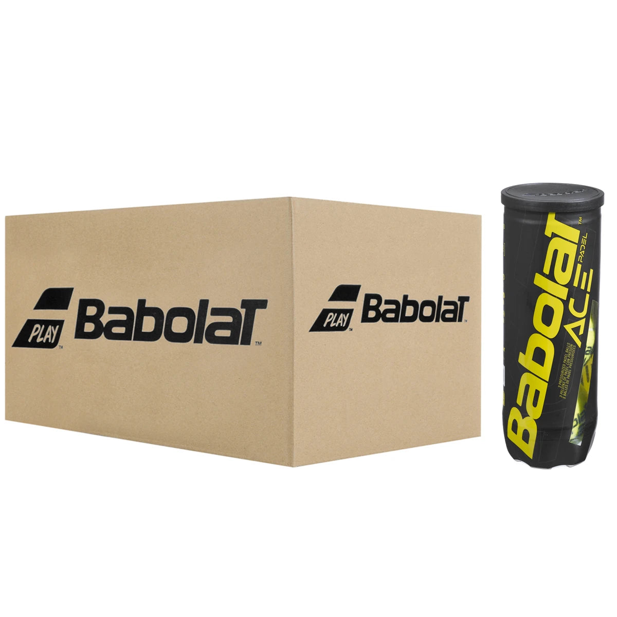 Carton de 24 Tubes de 3 Balles de Padel Babolat Padel Ace