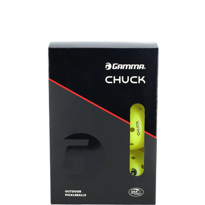 Pack de 6 Balles de Pickleball Gamma Chuck Exterieur