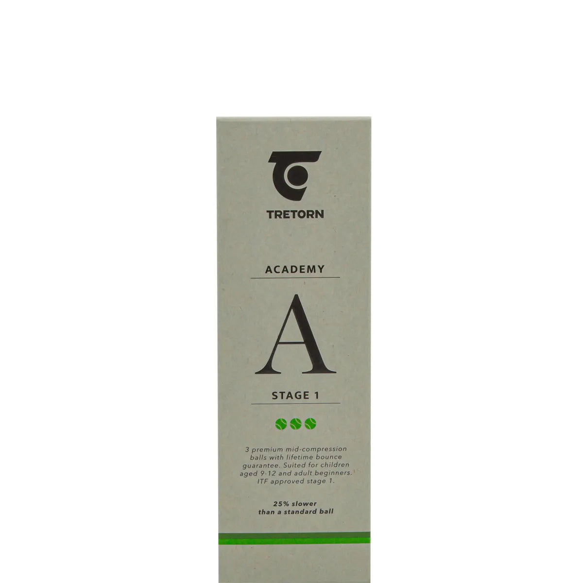 Tube de 3 Balles Tretorn Academy Green