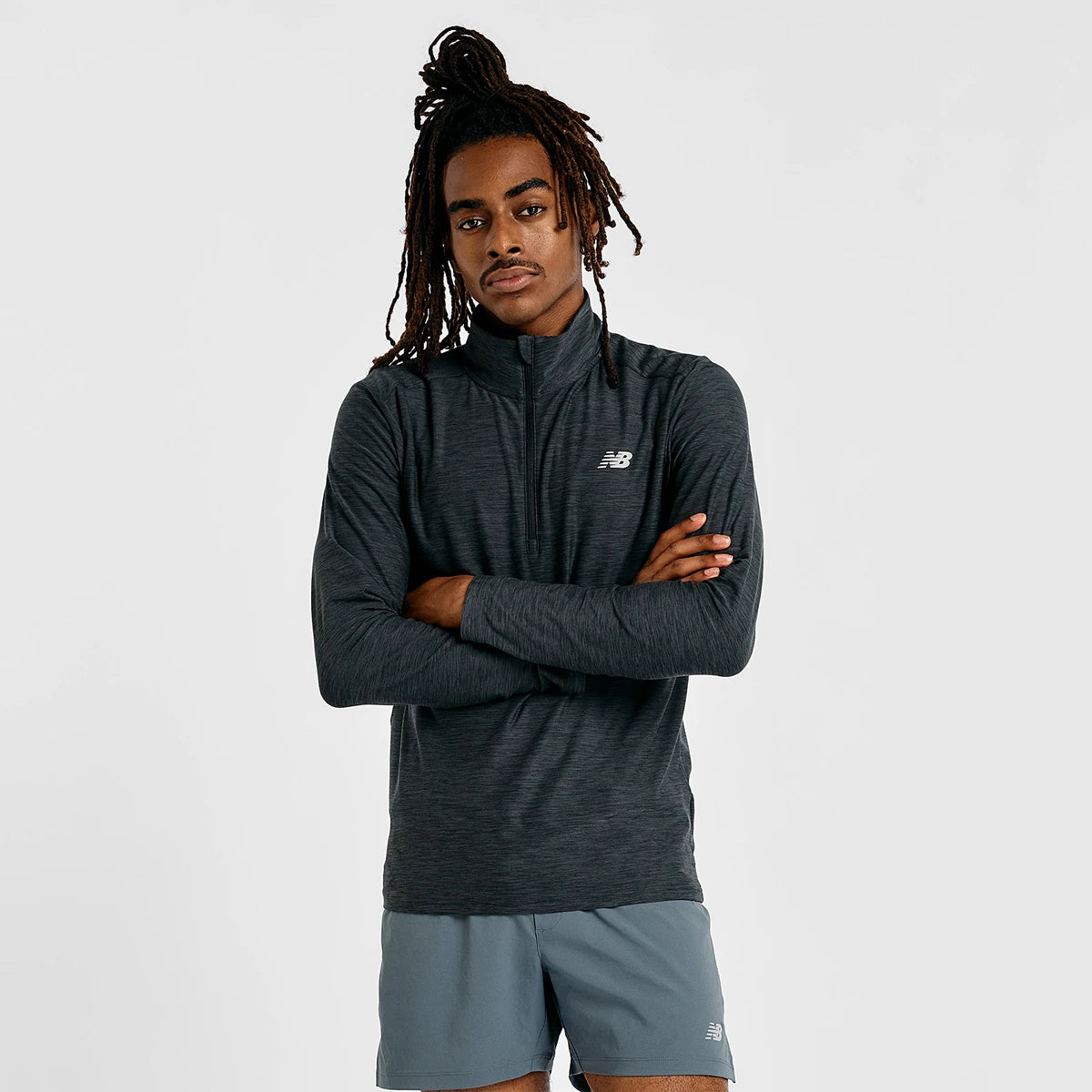 T-Shirt Manches Longues New Balance 1/4 Zip Sport Essentials