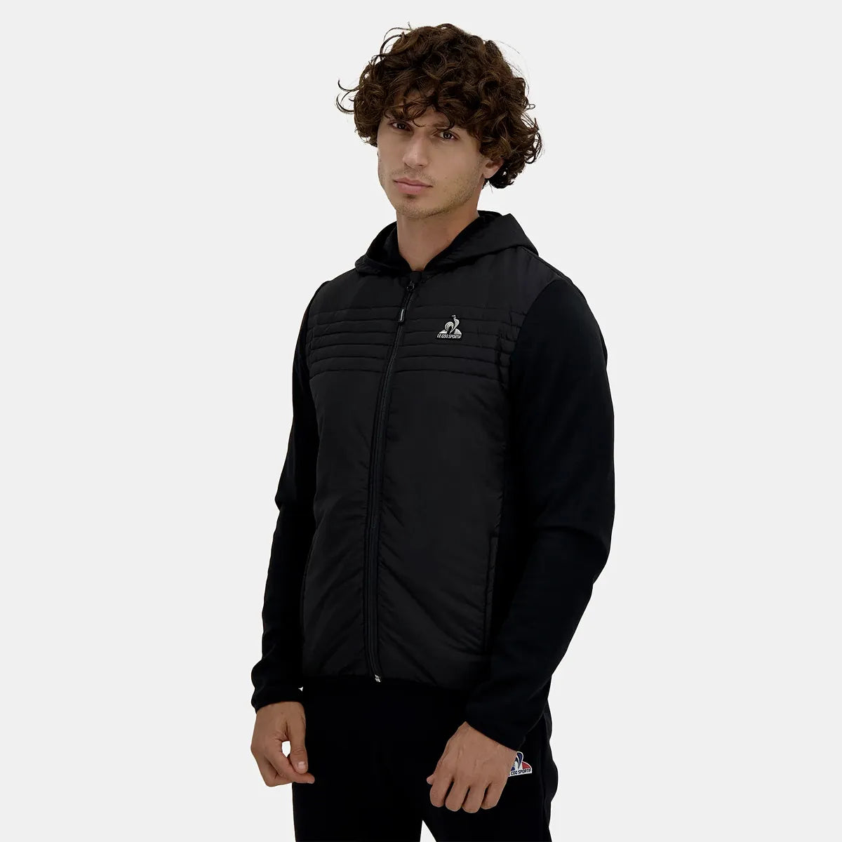 Veste Le Coq Sportif Hybride A Capuche