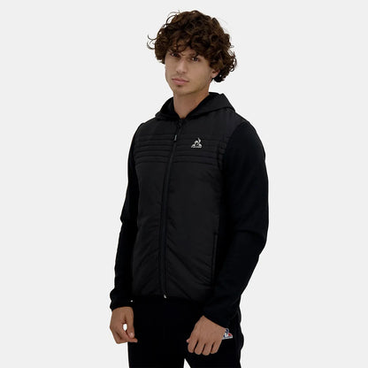 Veste Le Coq Sportif Hybride A Capuche