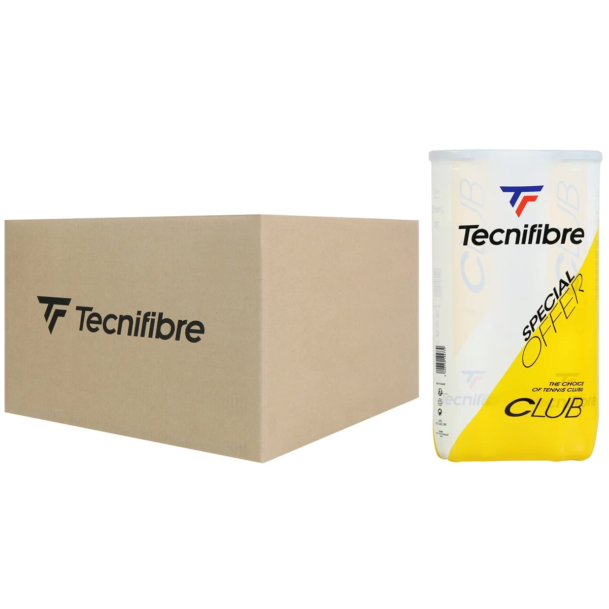 Carton 18 Bipacks de 4 Balles Tecnifibre Club