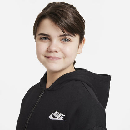 Sweat Nike Junior Fille Sportswear Club Fleece Full Zip A Capuche