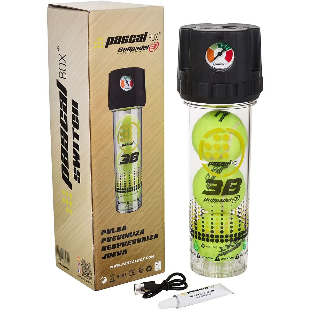 Pressuriseur Bullpadel Pascal Box Switch
