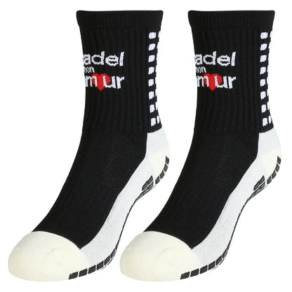2 Paires de Chaussettes Anti-Derapantes Padel Mon Amour Taille Unique (Mid)