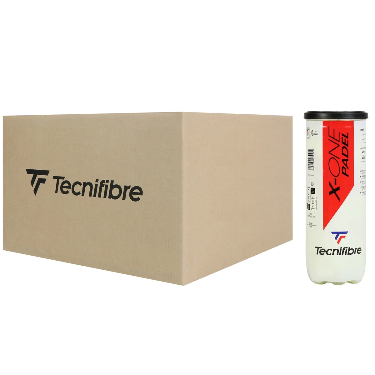Carton de 24 Tubes de 3 Balles de Padel Tecnifibre X-One
