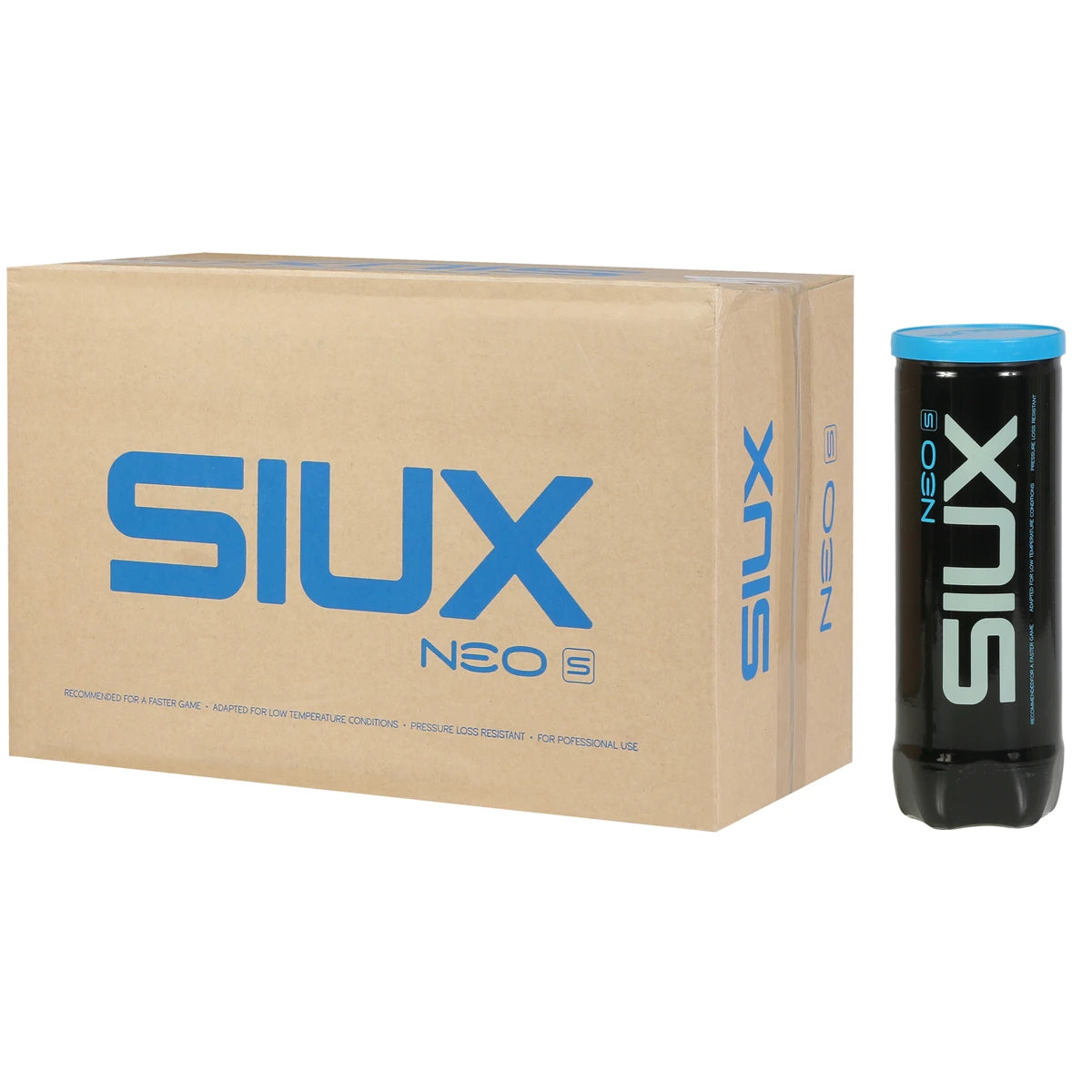 Carton de 24 Tubes de 3 Balles de Padel Siux Neo Speed