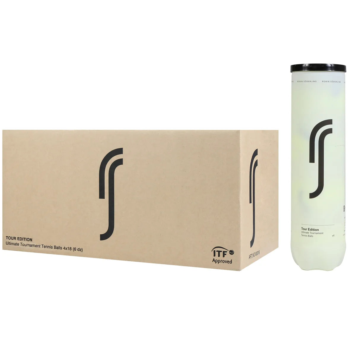 Carton de 18 Tubes 4 Balles Robin Soderling All Court Tour Edition