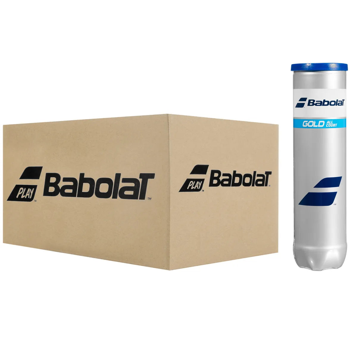 Carton de 18 Tubes de 4 Balles Babolat Gold All Court
