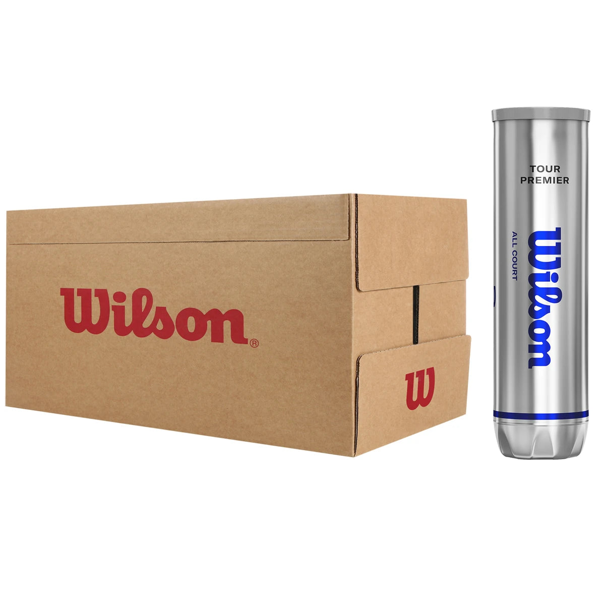 Carton de 18 Tubes de 4 Balles Wilson Tour Premier
