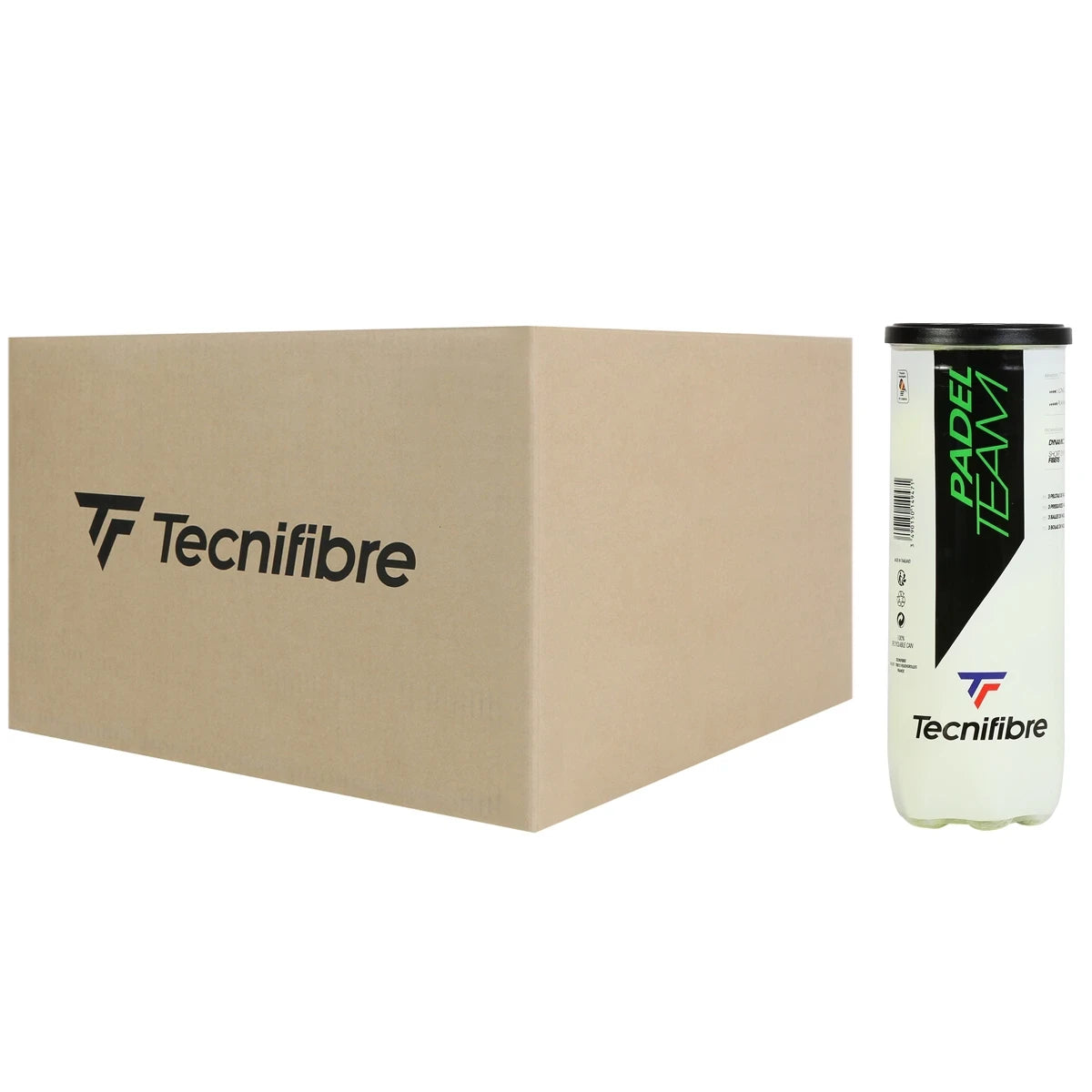 Carton de 24 Tubes de 3 Balles de Padel Tecnifibre Team