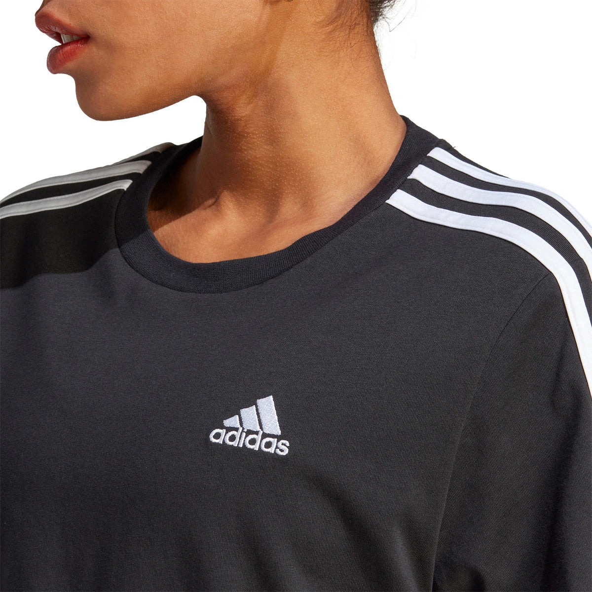 T-Shirt adidas Femme 3 Bandes Crop Top