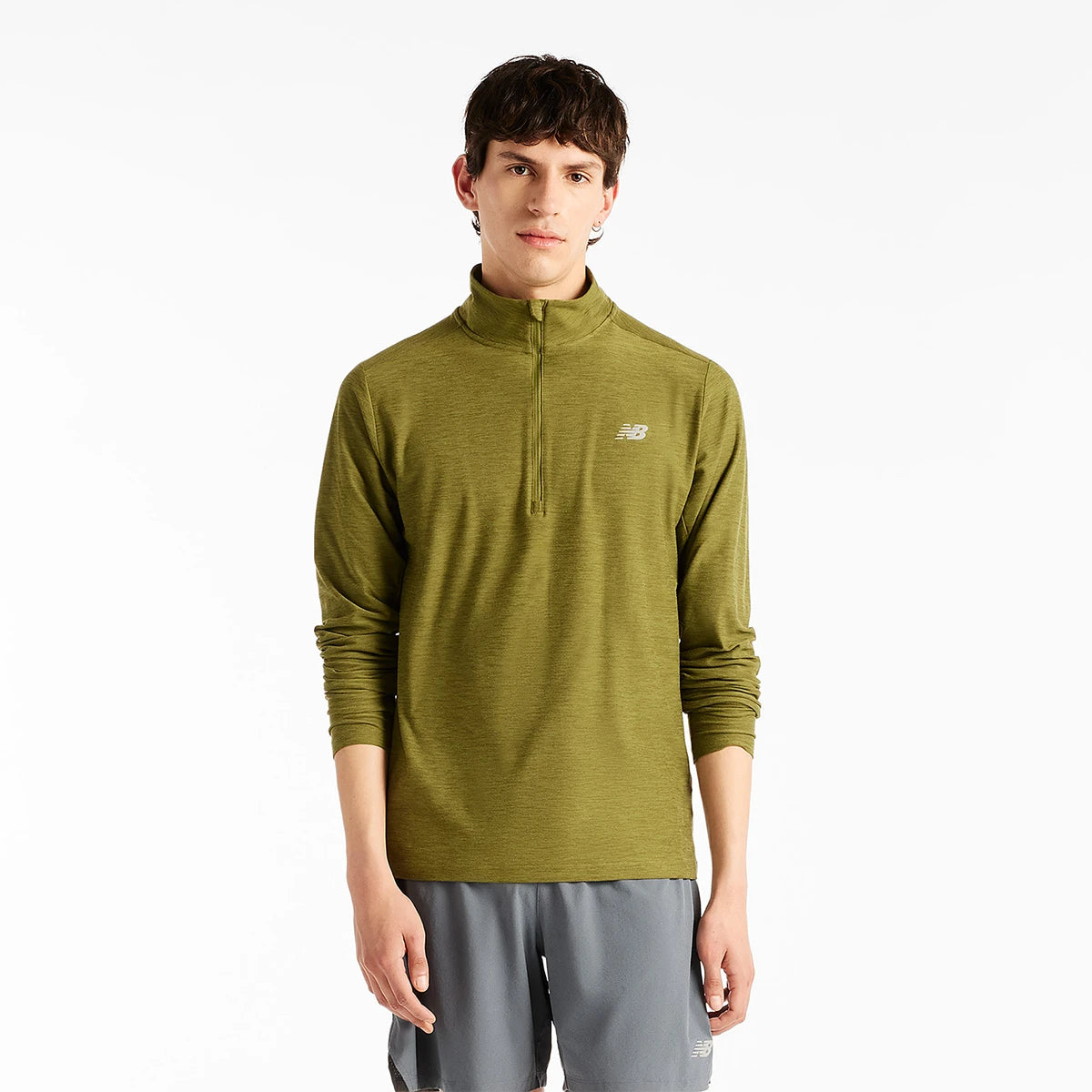 T-Shirt Manches Longues New Balance 1/4 Zip Sport Essentials