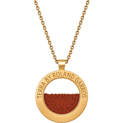 COLLIER ET MEDAILLE TERRA ACCESS ACIER DORE MAT SANS PIERRE PETIT MODELE