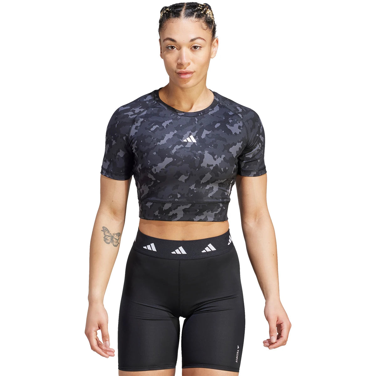 T-Shirt adidas Femme Print Crop