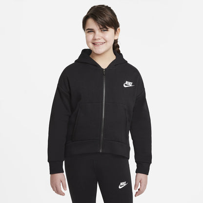 Sweat Nike Junior Fille Sportswear Club Fleece Full Zip A Capuche