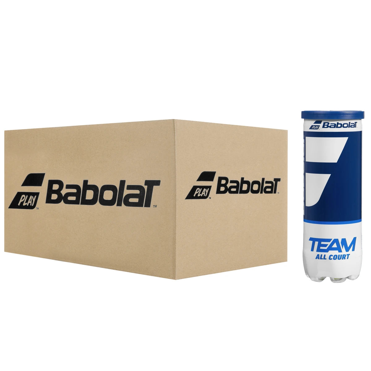 Carton de 24 Tubes de 3 Balles Babolat Team All Court