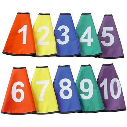 Lot de 10 Cols de Cones Numerotes de 1 A 10