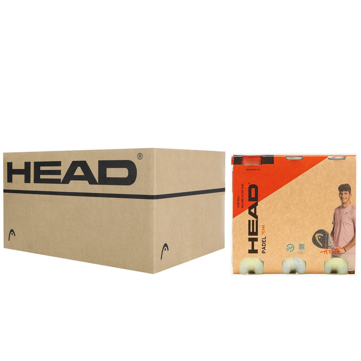 Carton de 8 Packs de 3 Tubes de 3 Balles Head Padel