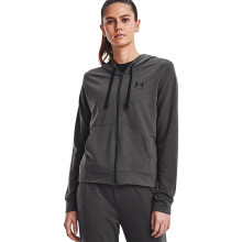 SWEAT UNDER AMOUR FEMME RIVAL TERRY A CAPUCHE ZIPPE