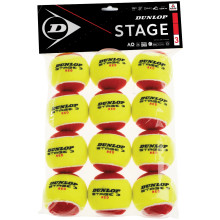 SACHET DE 12 BALLES DUNLOP MINI TENNIS STAGE 3