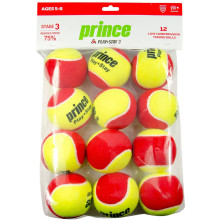 SACHET 12 BALLES PRINCE STAGE 3 RED FELT