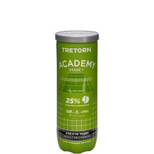 TUBE DE 3 BALLES TRETORN ACADEMY GREEN