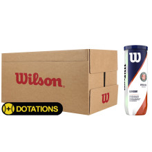 CARTON DE 24 TUBES DE 3 BALLES WILSON ROLAND GARROS OFFICIAL CLAY