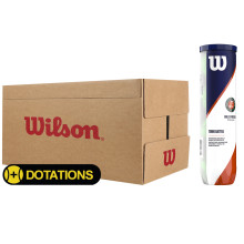 CARTON DE 18 TUBES DE 4 BALLES WILSON ROLAND GARROS OFFICIAL CLAY