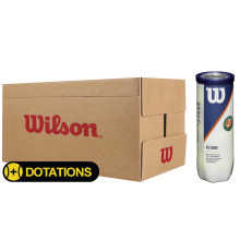 CARTON DE 24 TUBES DE 3 BALLES WILSON ROLAND GARROS ALL COURT