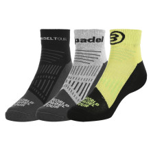 PAIRE DE 3 CHAUSSETTES BULLPADEL BP-WPT2301 (ASSORTIS N-G-J)