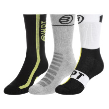 PAIRE DE 3 CHAUSSETTES BULLPADEL (ASSORTIS N-G-B)