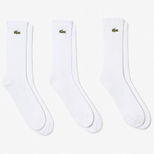 Chaussettes de tennis Lacoste homme - Coloris noir - Pack de 3 paires