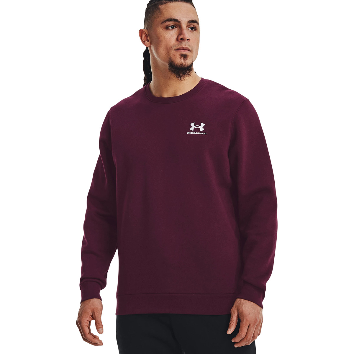 SWEAT UNDER ARMOUR ESSENTIAL FLEECE CREW UNDER ARMOUR Homme Vetements Tennispro
