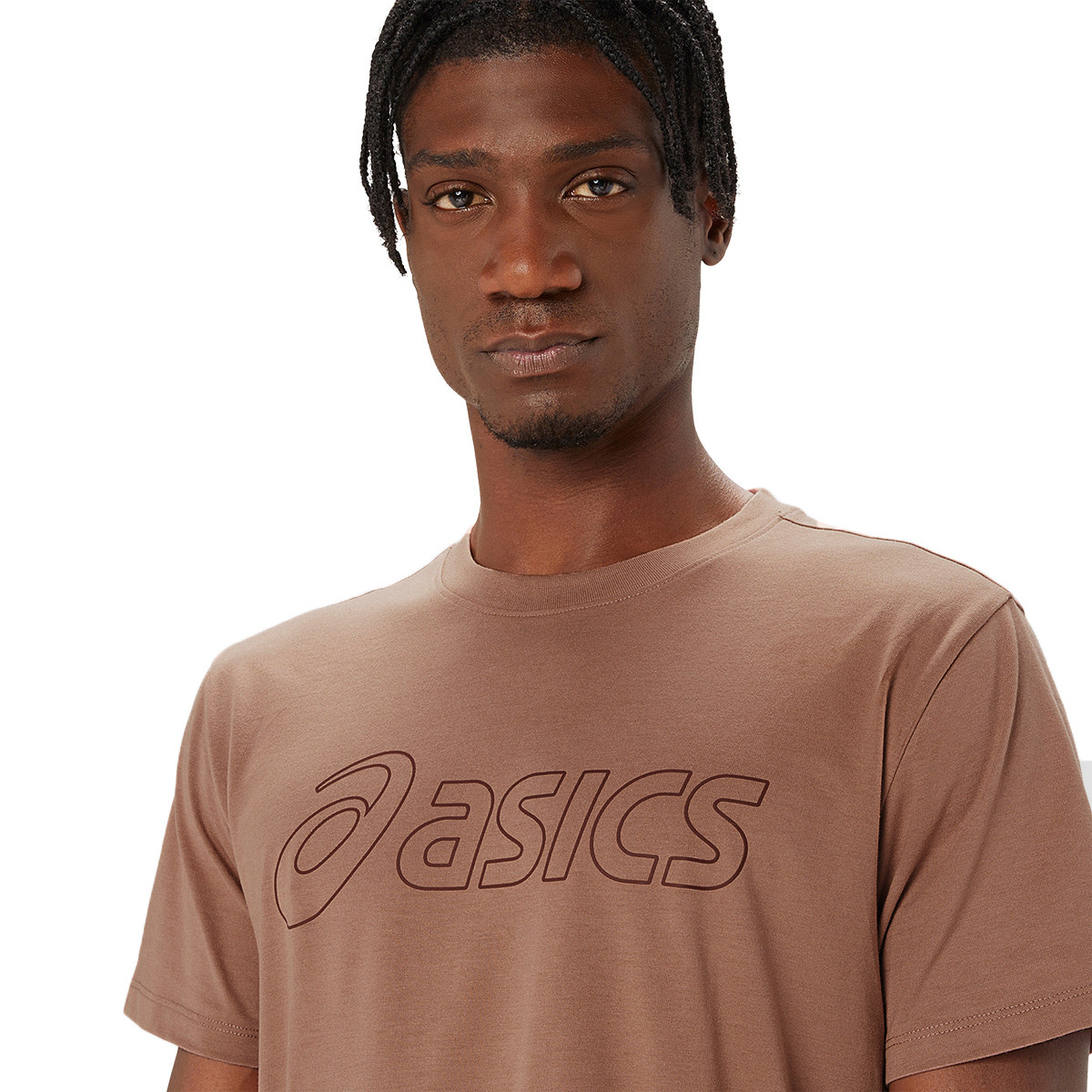 Asics t shirt homme marron deals