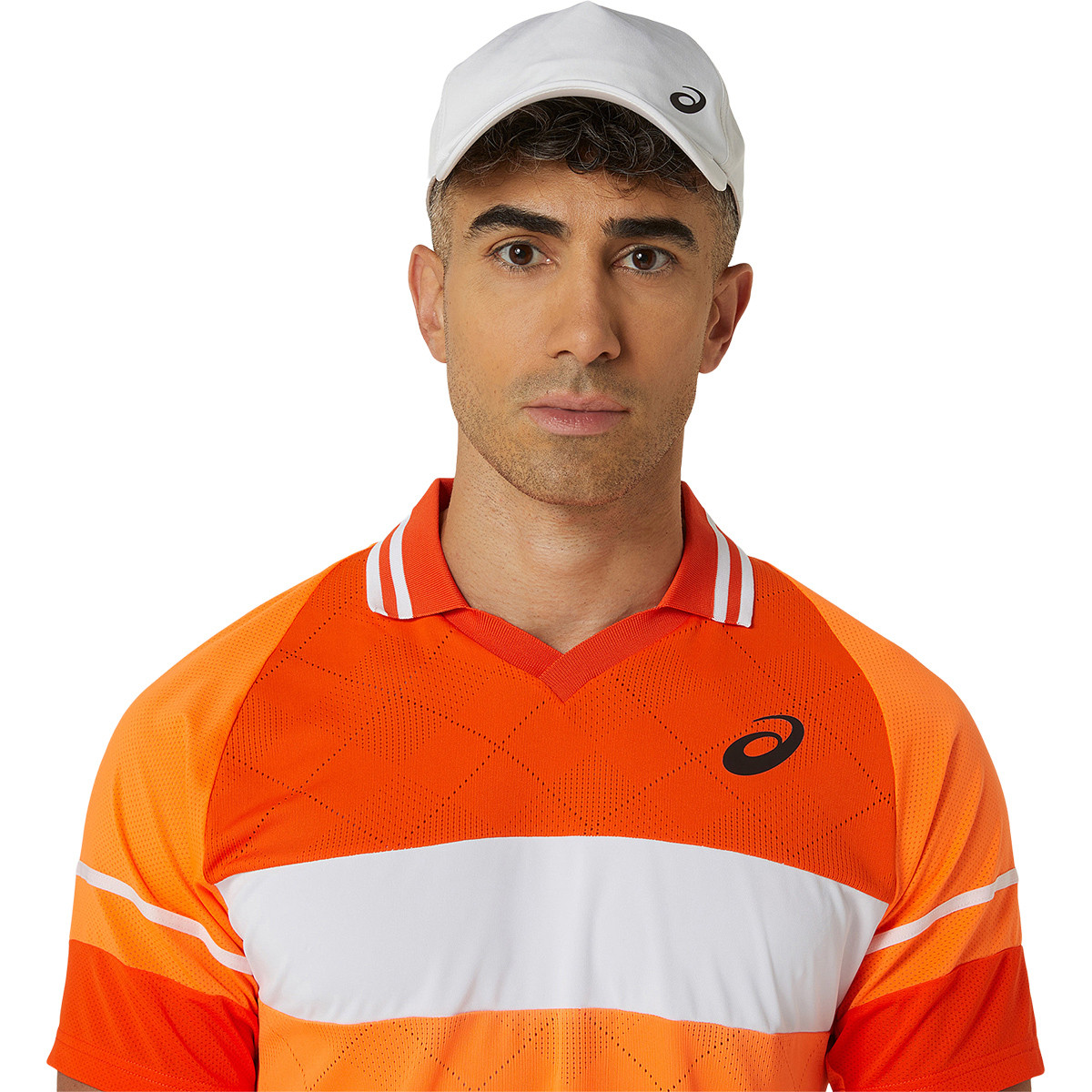 Polo asics homme orange on sale